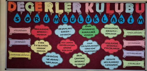 DEĞERLER KULÜBÜ VE ÇEDES PROJESİ KAPSAMINDA HAZIRLADIĞIMIZ 